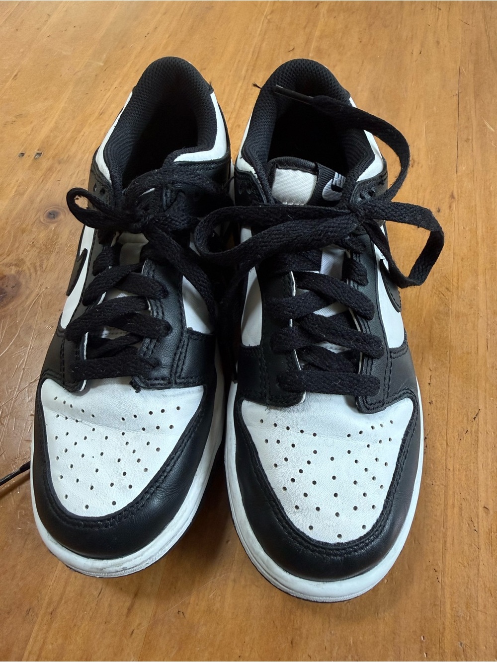 Youth Nike Dunks Pandas Black & White Low-Top Sneakers